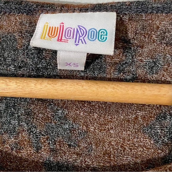 LuLaRoe Custom Bleached Oversized Gray Tunic Top - Picture 3 of 5